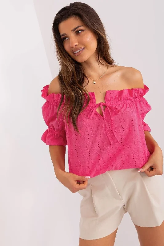 Blouse Lakerta Pleated Collar Blouse