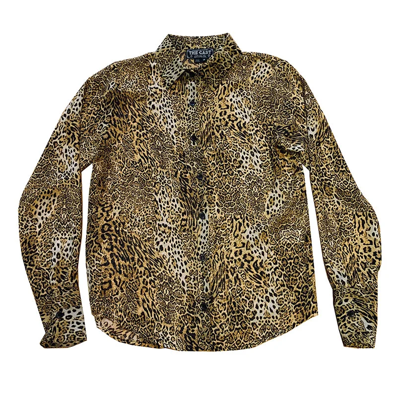 LEOPARD BLOUSE Stylish Wrap Blouse