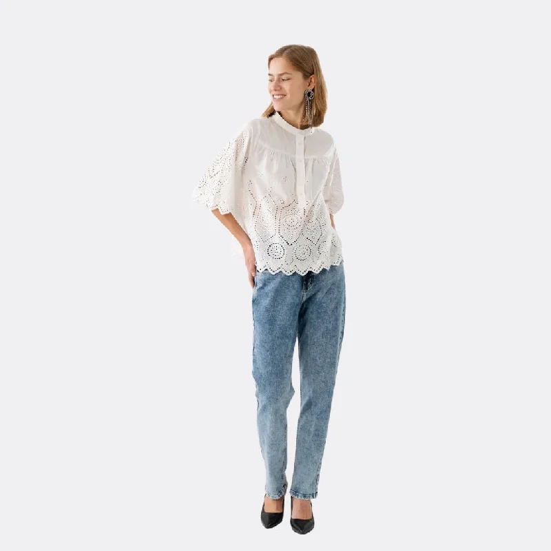 LouiseLL Blouse SS (White) Boho Chic Blouse