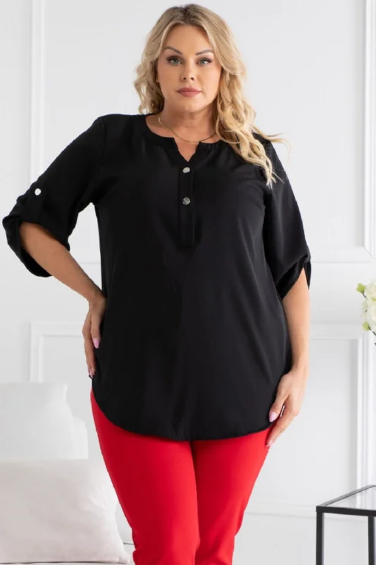 Plus size blouse Karko Feminine Puff Blouse