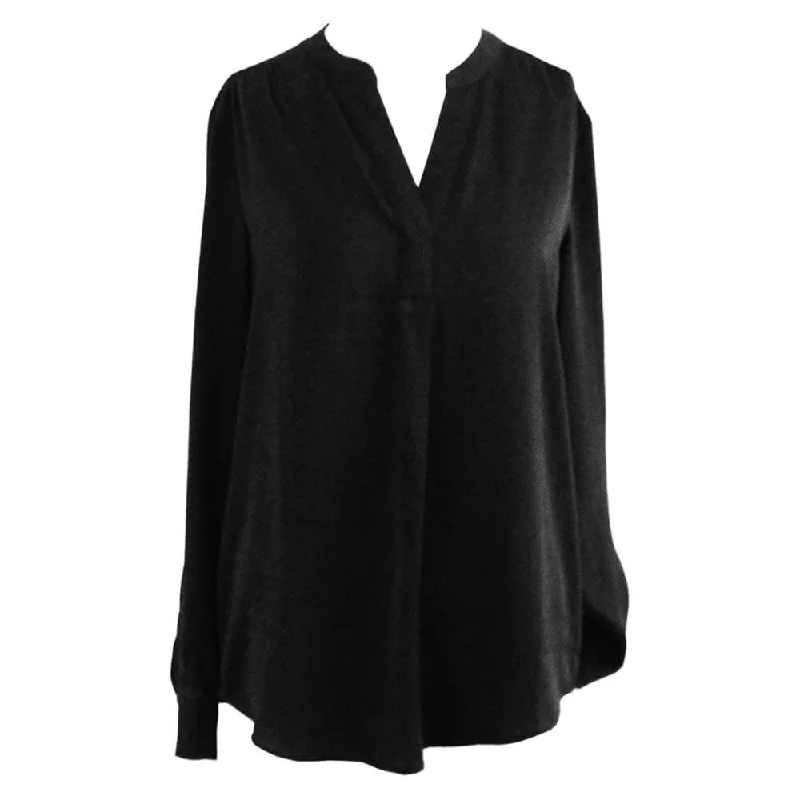 Renuar Airflow Long Sleeve Blouse - Black Balloon Sleeve Blouse