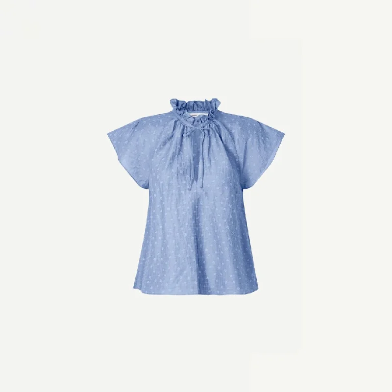 Sakarookh Blouse (Blue Heron) Soft Pastel Blouse