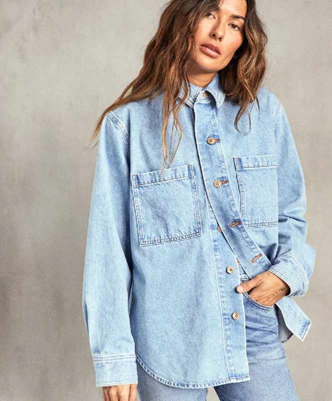 The Canyon Jean Shacket Cotton Casual Blouse