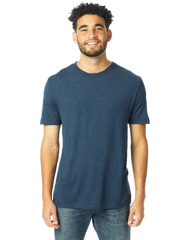 Alternative Mens Modal Tri-Blend T-Shirt | Midnight Navy Lace Blend Ribbed Blend Corduroy Blend