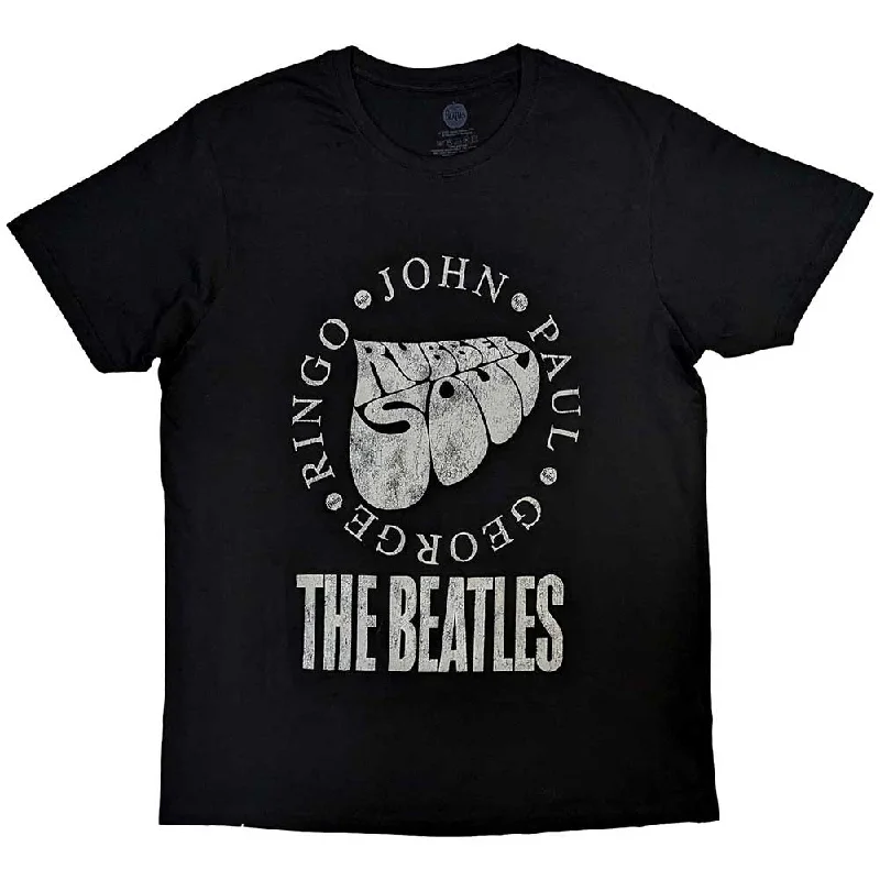 The Beatles | Official Band T-Shirt | Rubber Soul Names Polka Dot Checkered Tartan