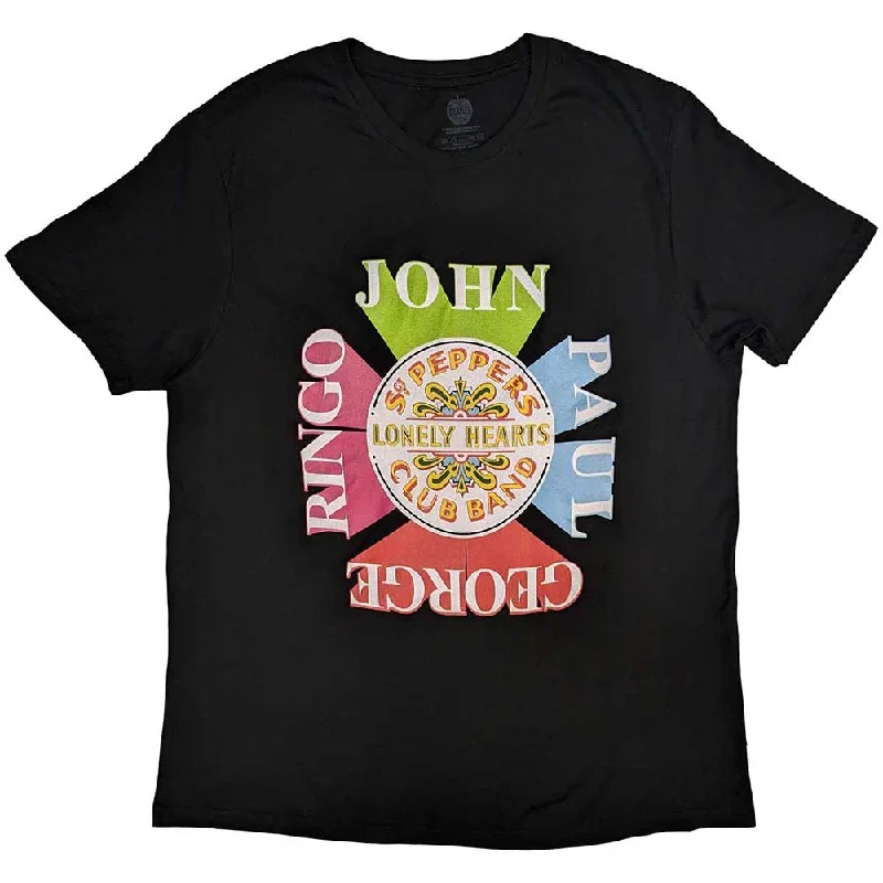 The Beatles | Official Band T-Shirt | Sgt Pepper Drum & Names Chenille Fabric Brocade Fabric Lace Fabric