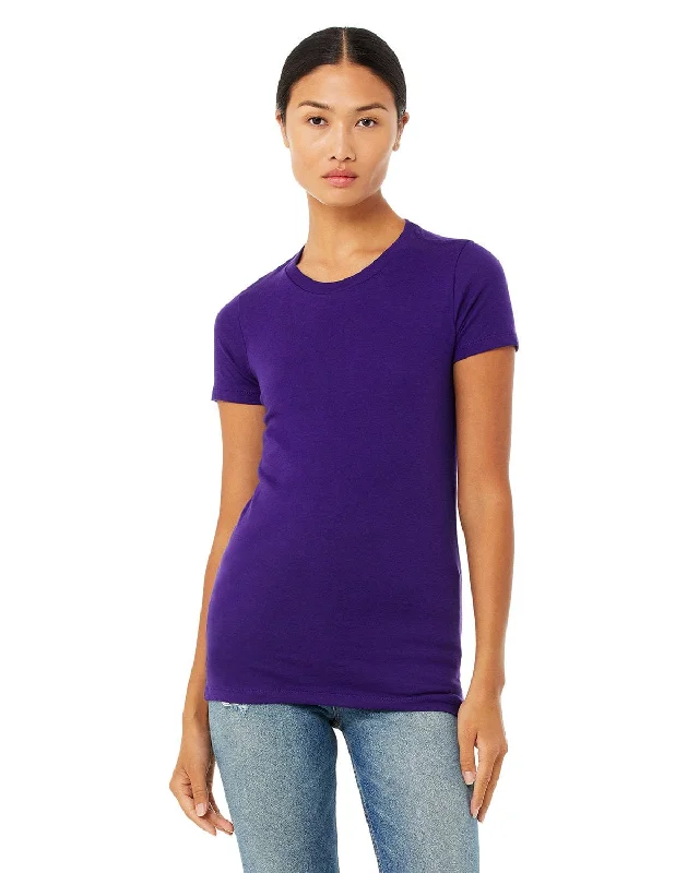 Bella+Canvas Ladies Favorite T-Shirt | Team Purple Notch Collar Peter Pan Collar Cowl Neck