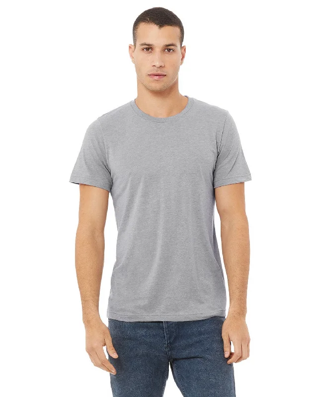 Bella+Canvas Triblend T-Shirt | Ath Grey Triblnd Zippered Front Buttoned Front Snap Front