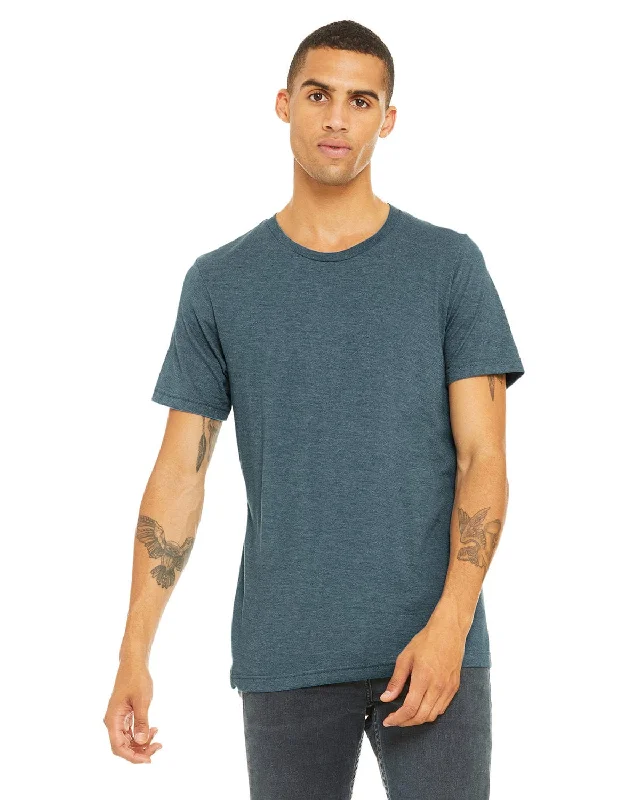 Bella+Canvas Triblend T-Shirt | Steel Blu Trblnd Lace Blend Ribbed Blend Corduroy Blend