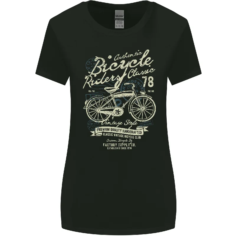 Bicycle Rider Classic Cyclist Funny Cycling Womens Wider Cut T-Shirt Elegant Classic Vintage