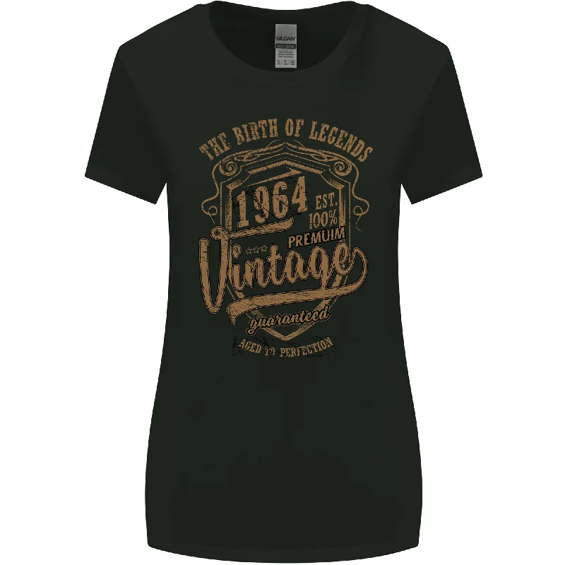 Birth of Legends 59th Birthday 1964 Womens Wider Cut T-Shirt Thin T-Shirt Open Front Quick Dry