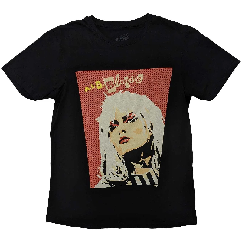 Blondie | Official Band T-Shirt | AKA Pop Art Ribbed Striped Patterned