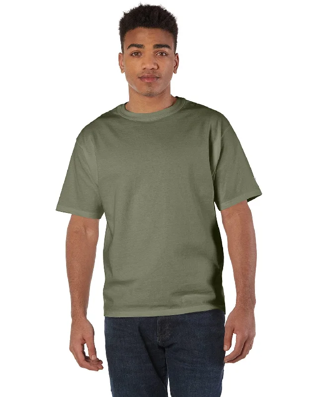 Champion Heritage Jersey Heavyweight T-Shirt | Fresh Olive Casual Formal Business