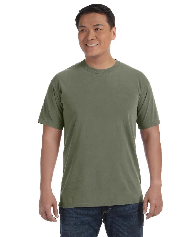 Comfort Colors Ringspun Garment-Dyed T-Shirt | Sage Ribbed T-Shirt High Neck Heavyweight