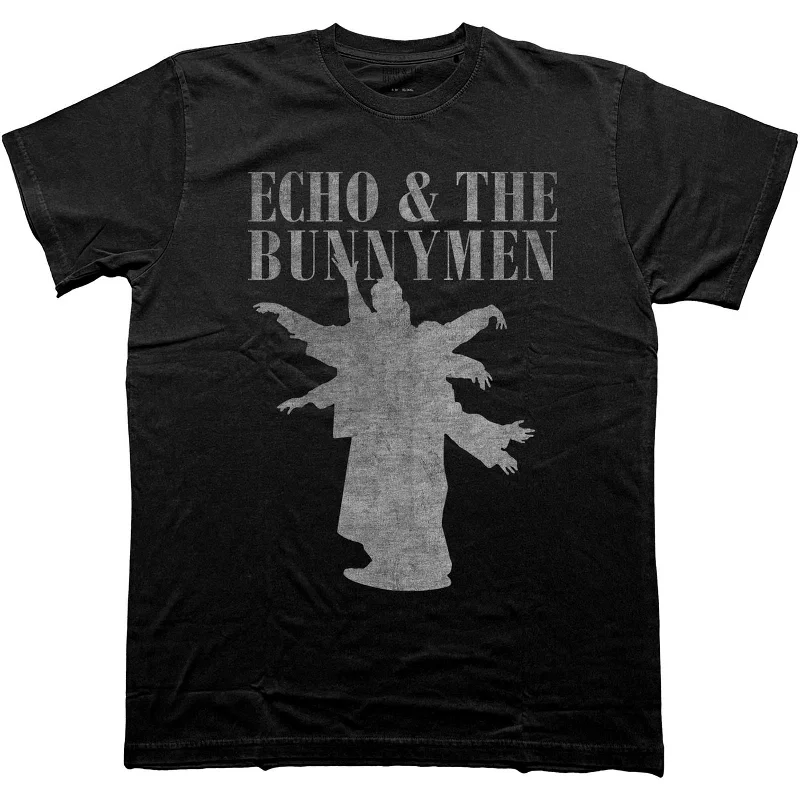 Echo & The Bunnymen| Official Band T-Shirt | Silhouettes Collared T-Shirt Boat Neck A-Line