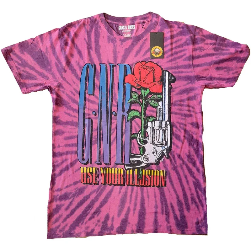 Guns N' Roses Kids T-Shirt: Use Your Illusion Pistol (Wash Collection) Striped Floral Plaid