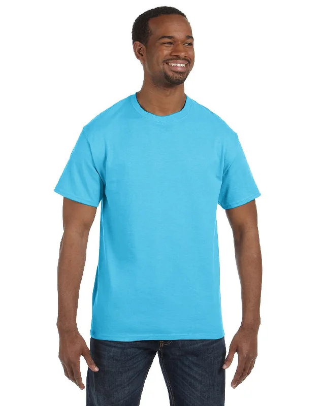 Hanes Authentic-T T-shirt | Blue Horizon Print Jacquard Patchwork