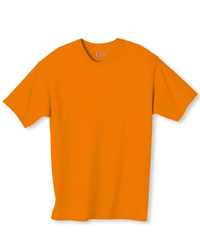 Hanes Authentic-T T-shirt | Safety Orange Terry Blend Velvet Blend Canvas Blend