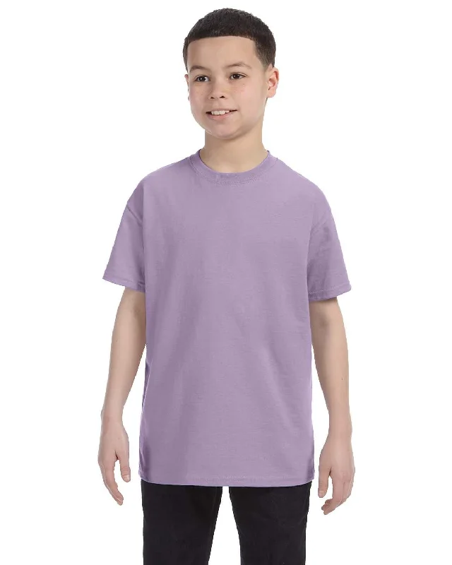 Hanes Youth Authentic-T T-Shirt | Lavender Rayon Velvet Corduroy