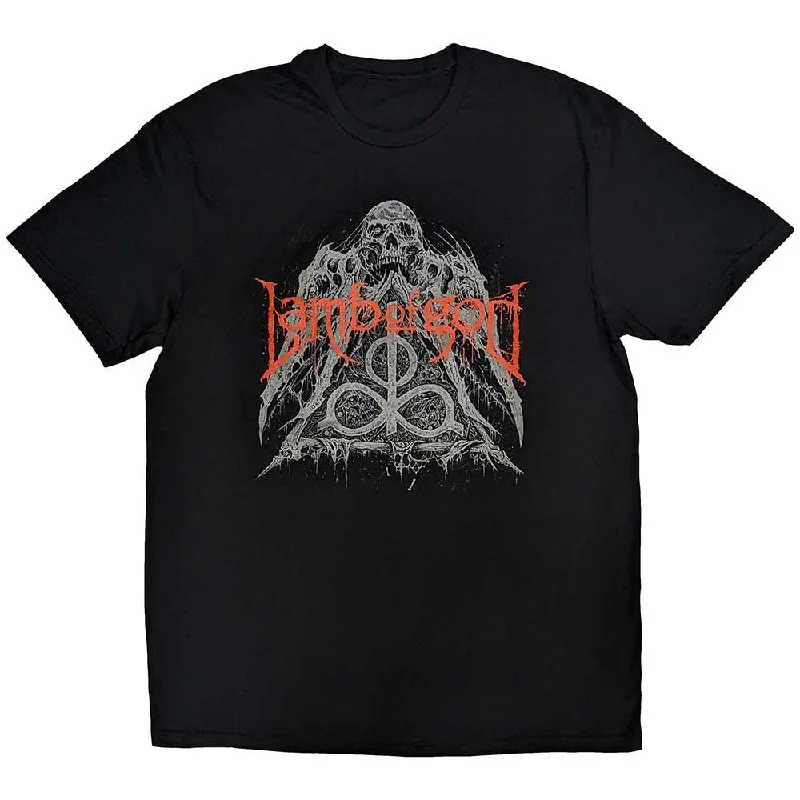 Lamb Of God | Official Band T-Shirt | Skull Pyramid Satin Fabric Silk Fabric Chiffon Fabric