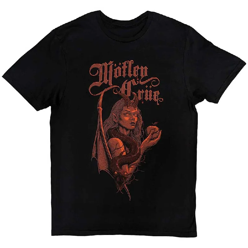 Motley Crue | Official Band T-Shirt | Argentina Graphic T-Shirt Round Neck Polyester