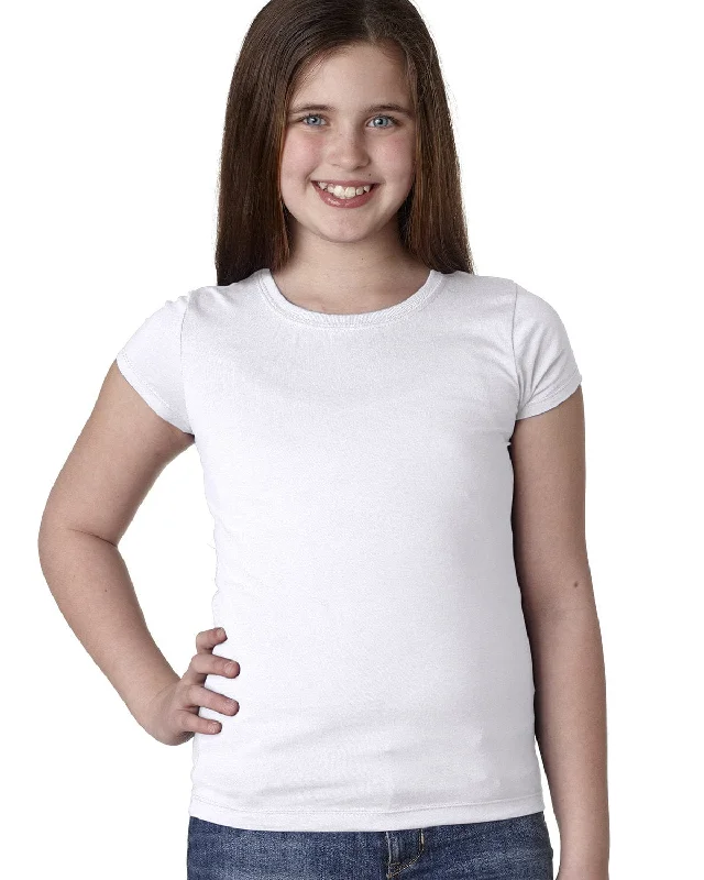 Next Level Girls Princess Tee | White Polka Dot Checkered Tartan