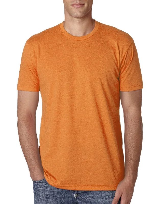 Next Level Mens CVC Crewneck Tee | Orange Fleece Fabric Down Fabric Feather Fabric