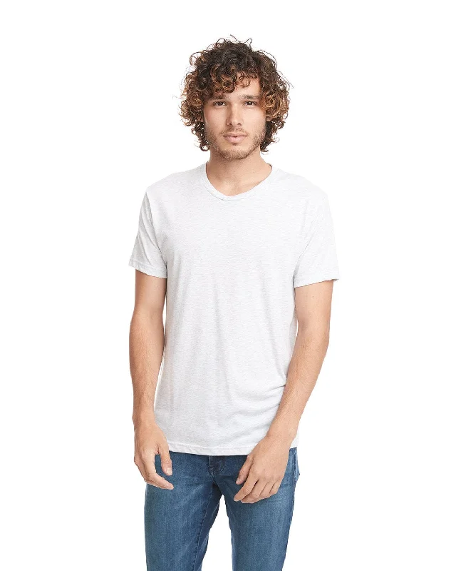 Next Level Mens Triblend Crew Tee | Heather White Jersey Fabric Tulle Fabric Batik Fabric