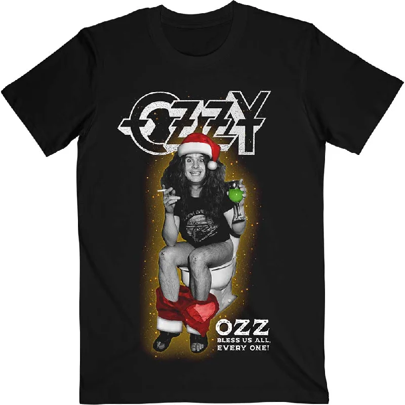 Ozzy Osbourne | Official Band T-Shirt | Ozz Bless Us All Mesh Blend Leather Blend Suede Blend