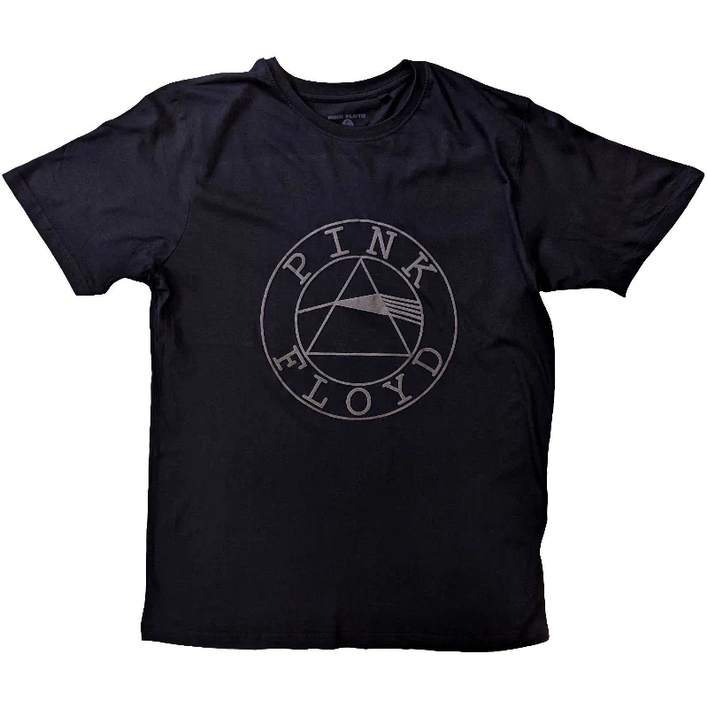 Pink Floyd Unisex Hi-Build T-Shirt: Circle Logo Welt Pockets Slit Pockets Flap Pockets