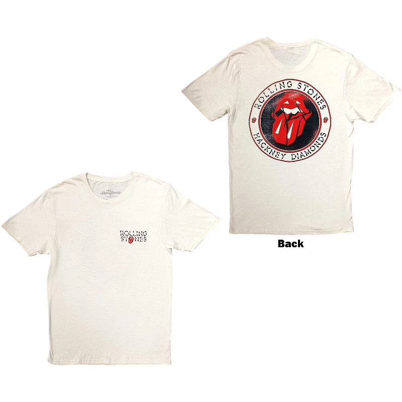 The Rolling Stones | Official Band T-Shirt | Hackney Diamonds Circle Label (Back Print) Fashionable Trendy Casual