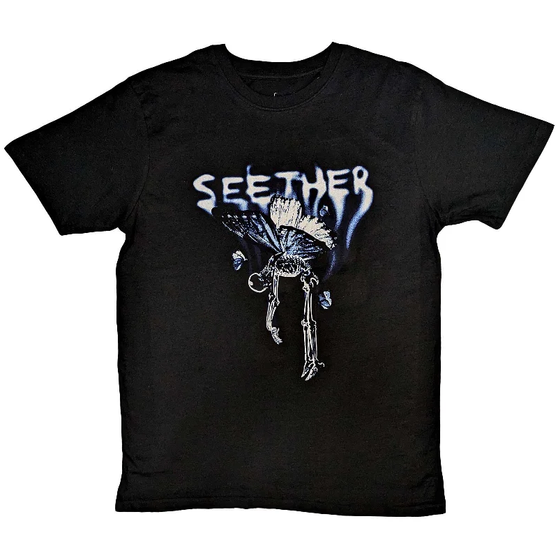 Seether| Official Band T-Shirt | Dead Butterfly Iron Safe Non-Iron Wrinkle Free