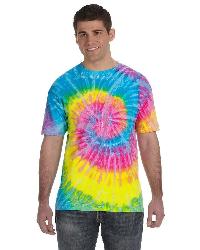 Tie-Dye 100% Cotton Tie-Dyed T-Shirt | Saturn Ribbed T-Shirt High Neck Heavyweight