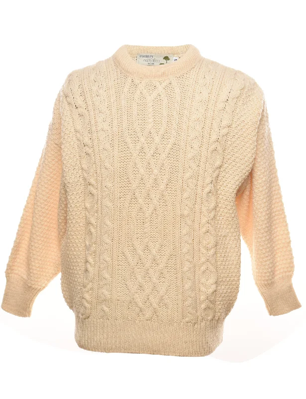 Cable Knit Jumper - S Long Sweater Short Sweater Cropped Sweater