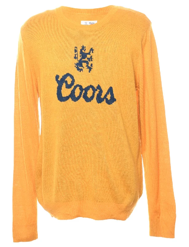 Coors Mustard Jumper - XL Mesh Fabric Canvas Fabric Denim Fabric