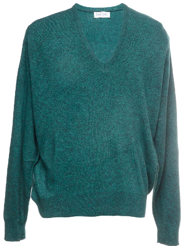 Dark Green Jantzen Jumper - L Toggled Drawstring Belted