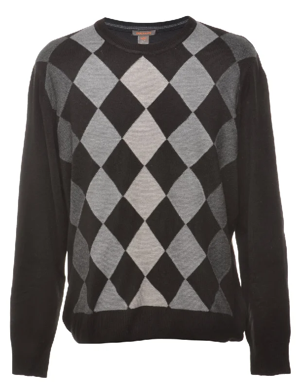 Dockers Argyle Jumper - L Striped Floral Plaid