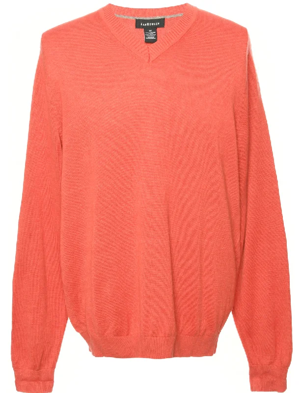 Fine Knit Coral Jumper - M Mesh Sweater Canvas Denim