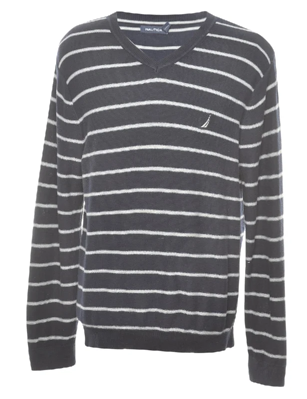 Nautica Striped Jumper - XL Terry Terry Cloth Terry Knit