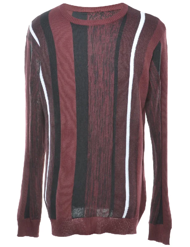 Striped Pattern Jumper - L Stylish Fashionable Trendy