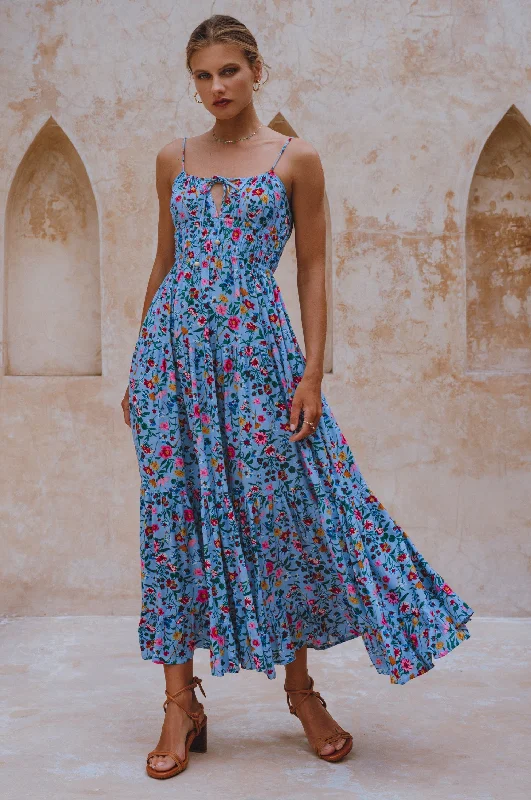 Isadora Tiered Maxi Dress (Sale) Trendy Ruffled Maxi Dress