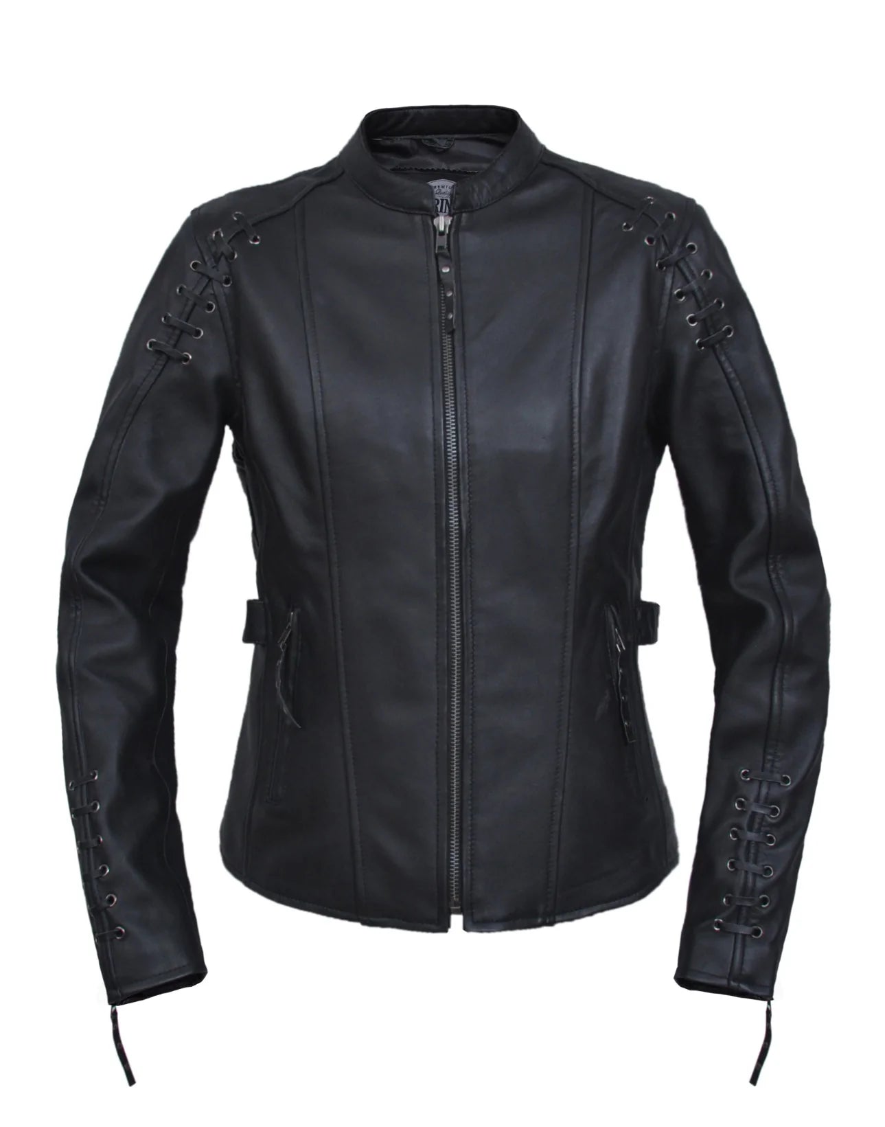 6829 - Ladies Lambskin Leather Jacket Mesh Jacket Canvas Jacket Denim Jacket