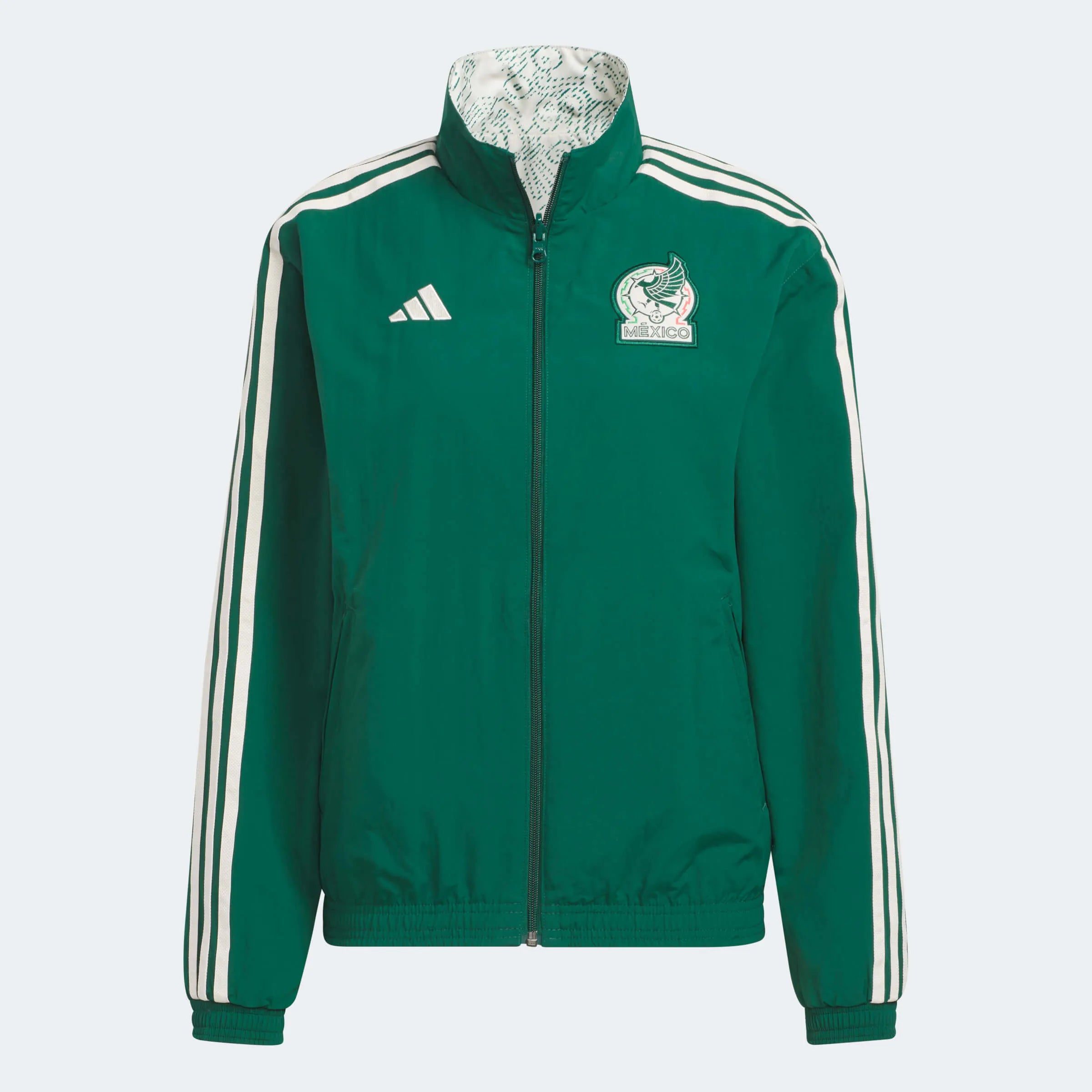 adidas 2022-23 Mexico Women's Anthem Jacket Green Plaid Jacket Tartan Jacket Houndstooth Jacket