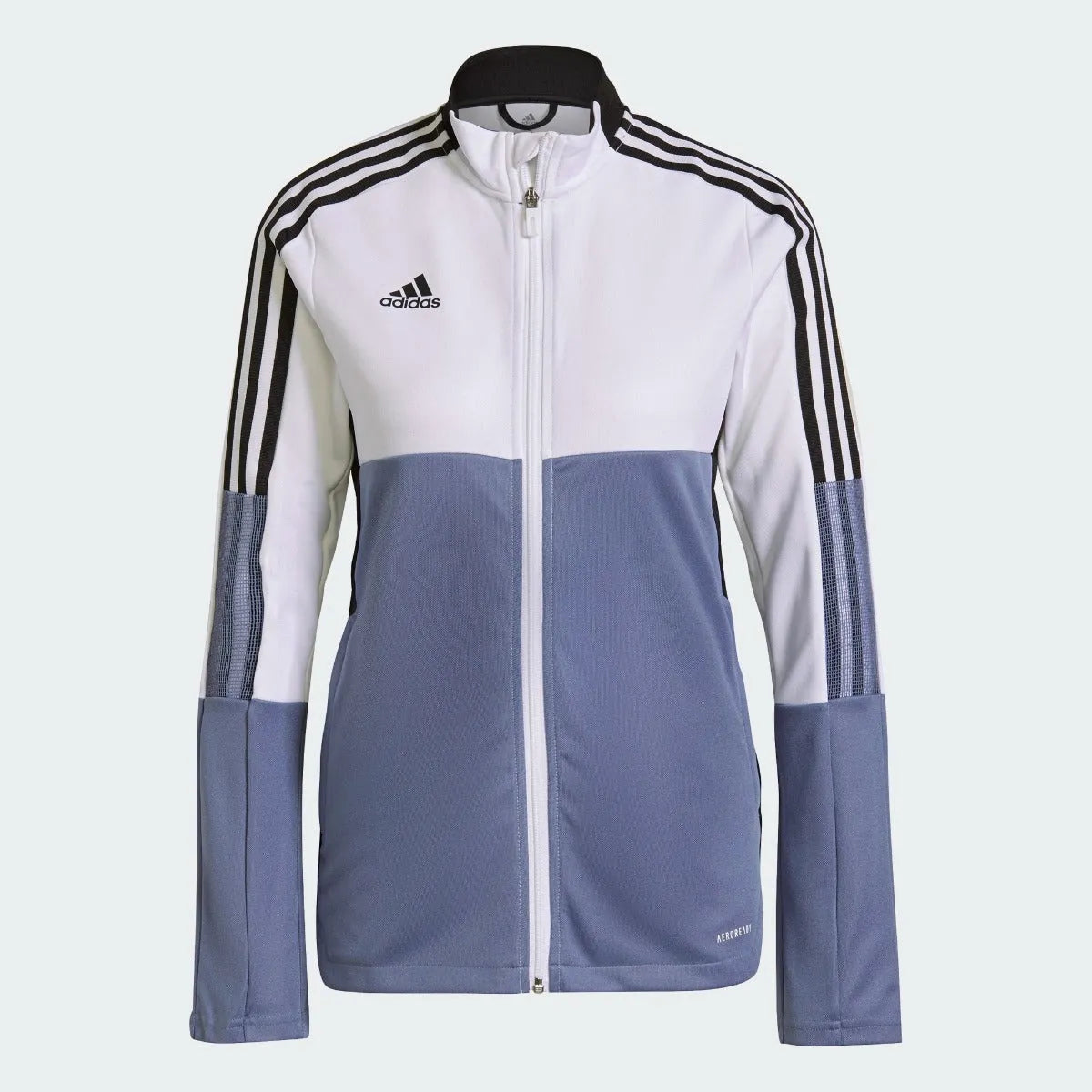 Adidas Women Tiro Track Jacket - White-Orbit Violet V-Neck Jacket Boat Neck Jacket Square Neck Jacket