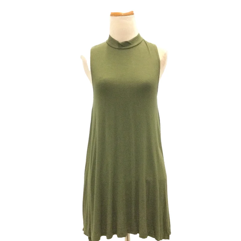 BETTER BE GREEN MINI DRESS - M Fashionable Pleated Mini Dress