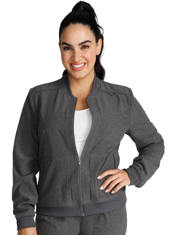 Cherokee - Women's Zip Front Bomber Jacket V-Neck Jacket Boat Neck Jacket Square Neck Jacket