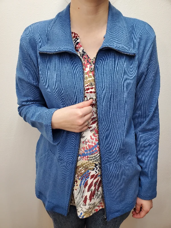 COMFY COZY JACKET - BLUE SEA Knit Jacket Woven Jacket Fleece Jacket