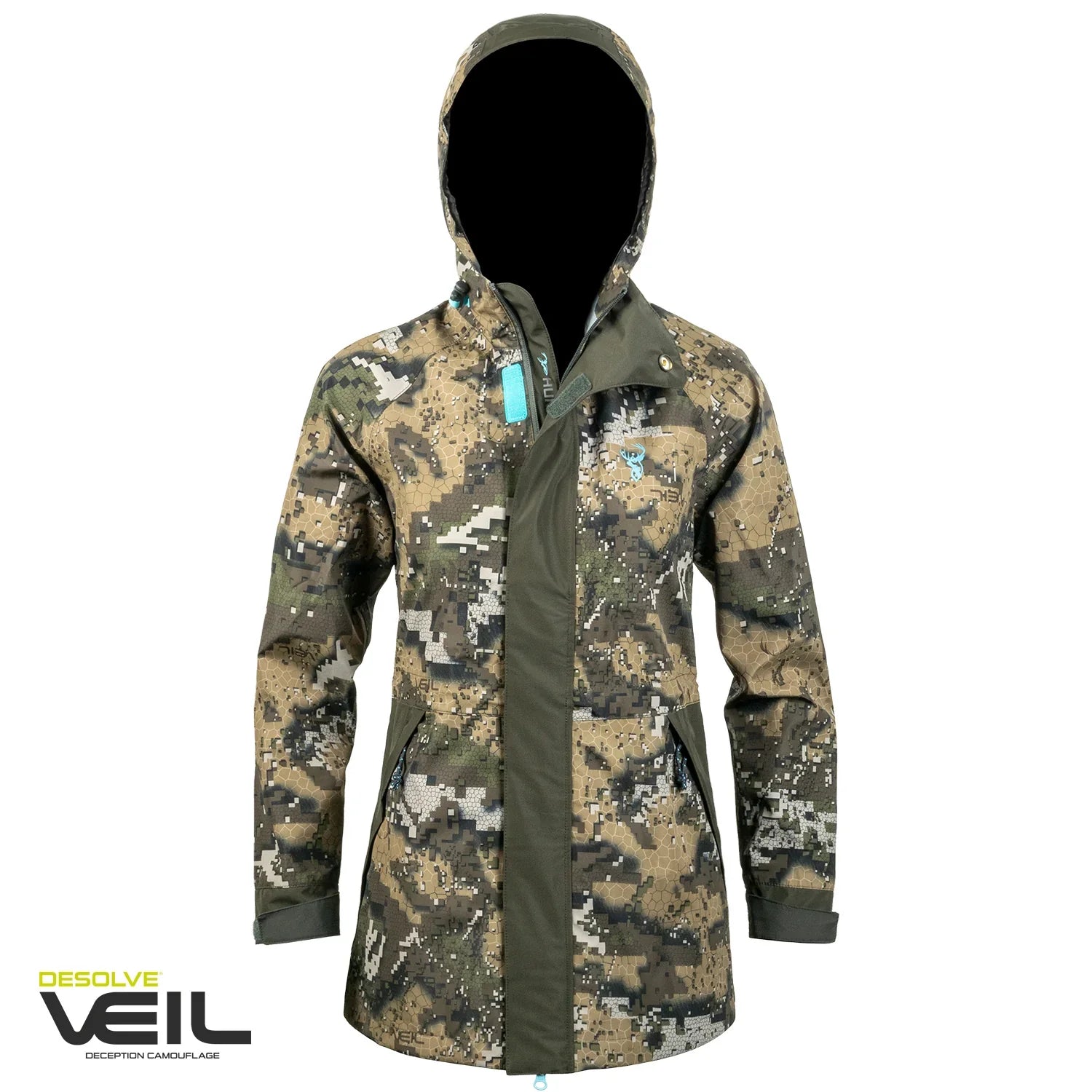 Hunters Element Womens Storm Jacket - Desolve Veil Print Jacket Jacquard Jacket Embroidered Jacket