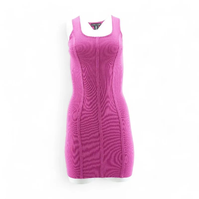 Pink Solid Mini Dress Fashionable Mini Dress with Pockets