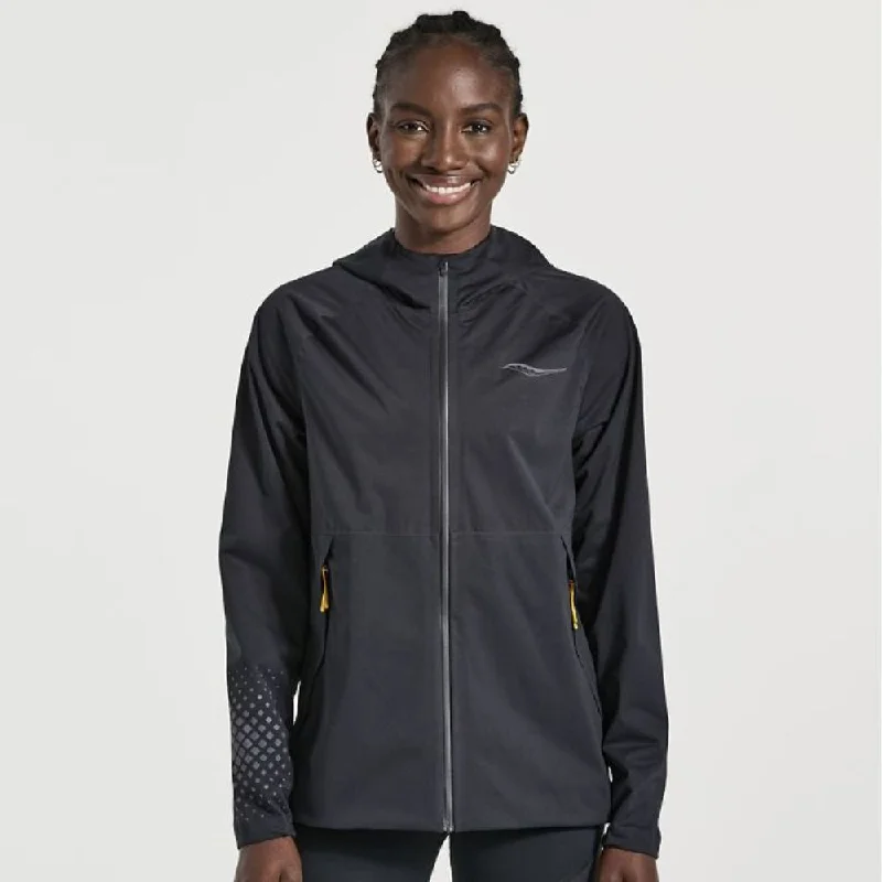 Saucony Women's Boulder Drizzle Jacket Hoodie Zip-Up Jacket Button-Up Jacket